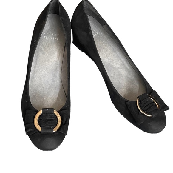STUART WEITZMAN Beaudelair
Suede Bow Wedge Size 9 M - Picture 2 of 12